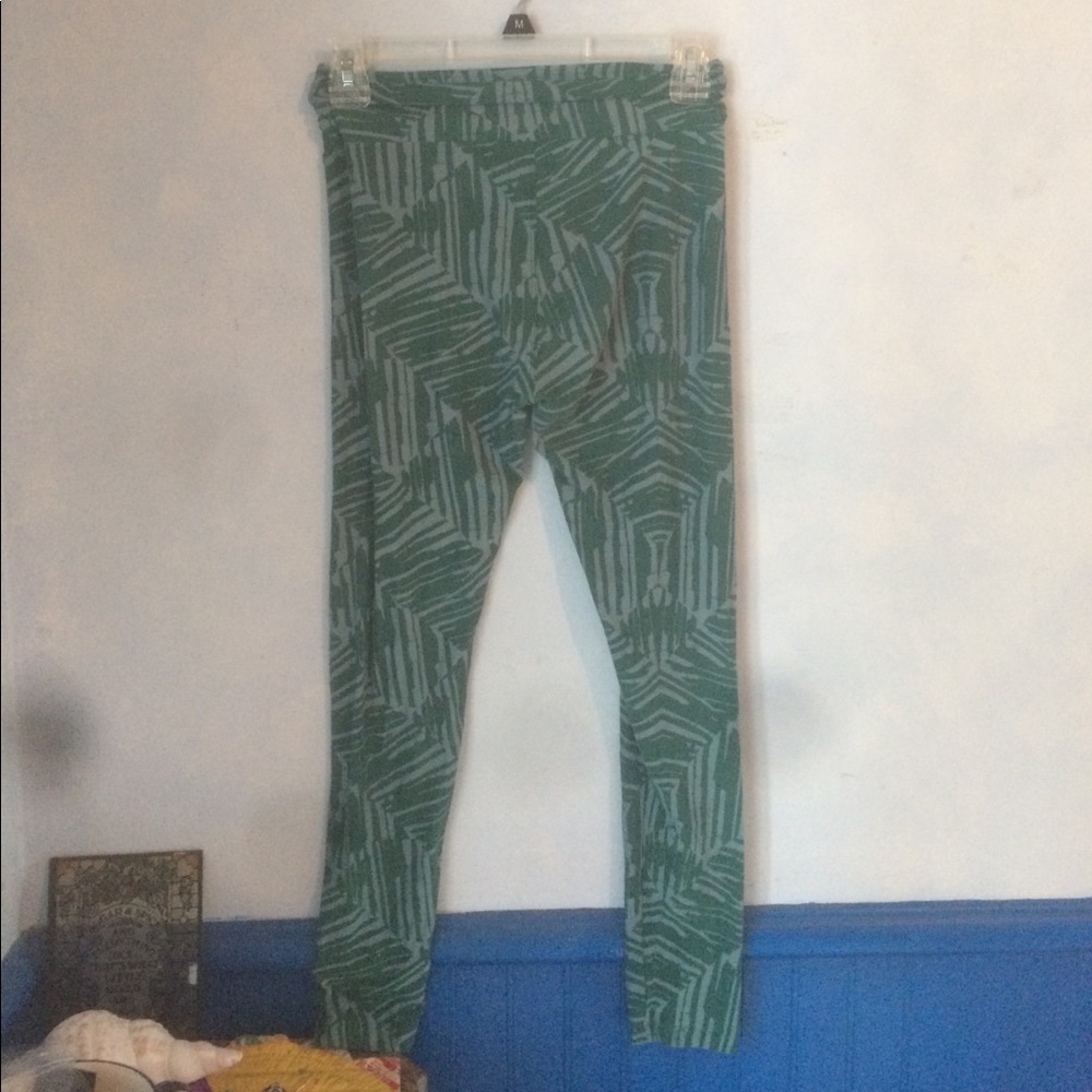 Green Patterned Leggings