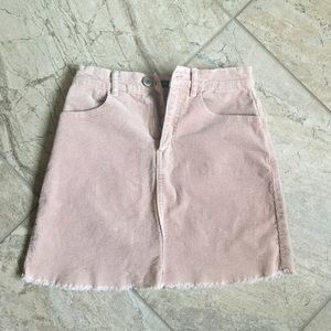 ❌RESERVED❌brandy melville pink corduroy skirt