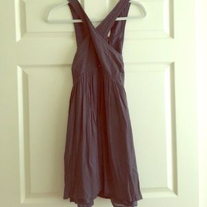 O'Neill Size M Charcoal Grey Lace-Up Back Dress