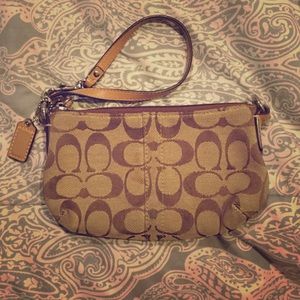 Brown Coach Wristlet