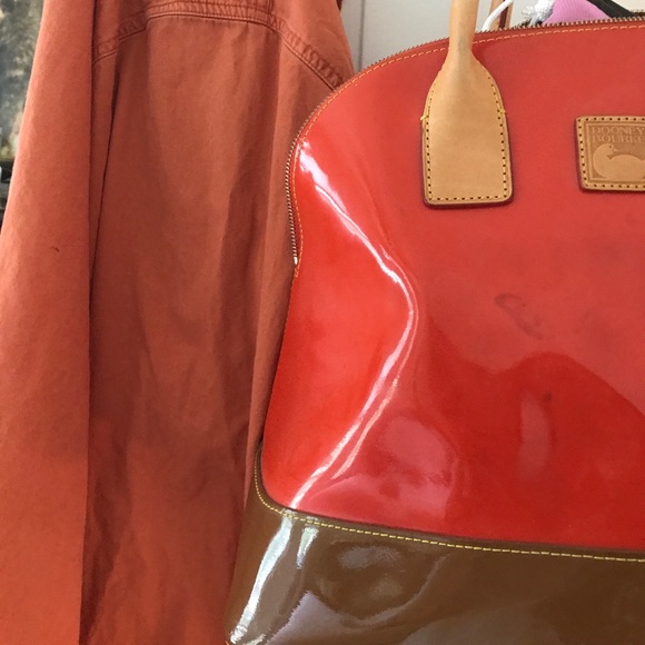 D&B handbag - orange+brown patent leather - Picture 7 of 8