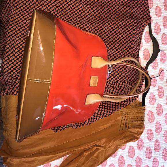 D&B handbag - orange+brown patent leather - Picture 8 of 8