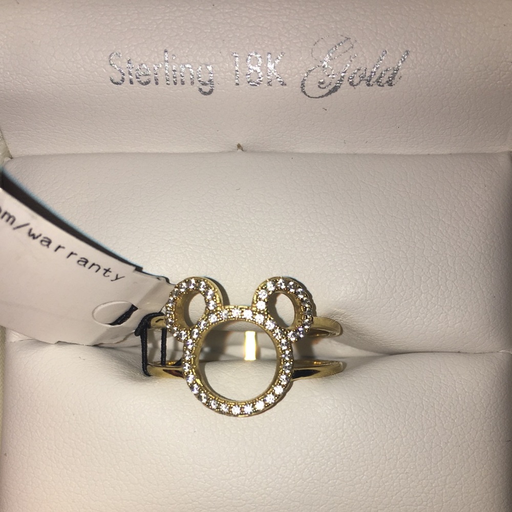 18k Double-band Mickey Ring
