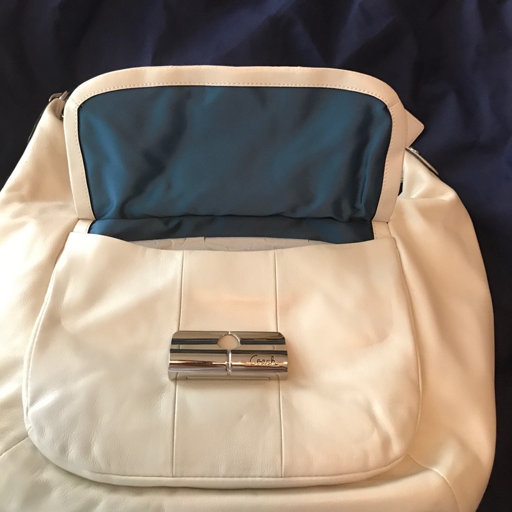 Coach White Leather Satchel