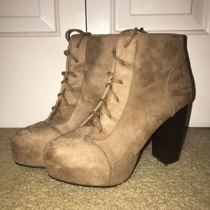 H&M Suede Platform Booties