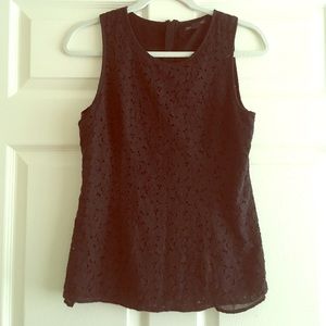 Banana Republic Size 8 Black Lace Tank Top