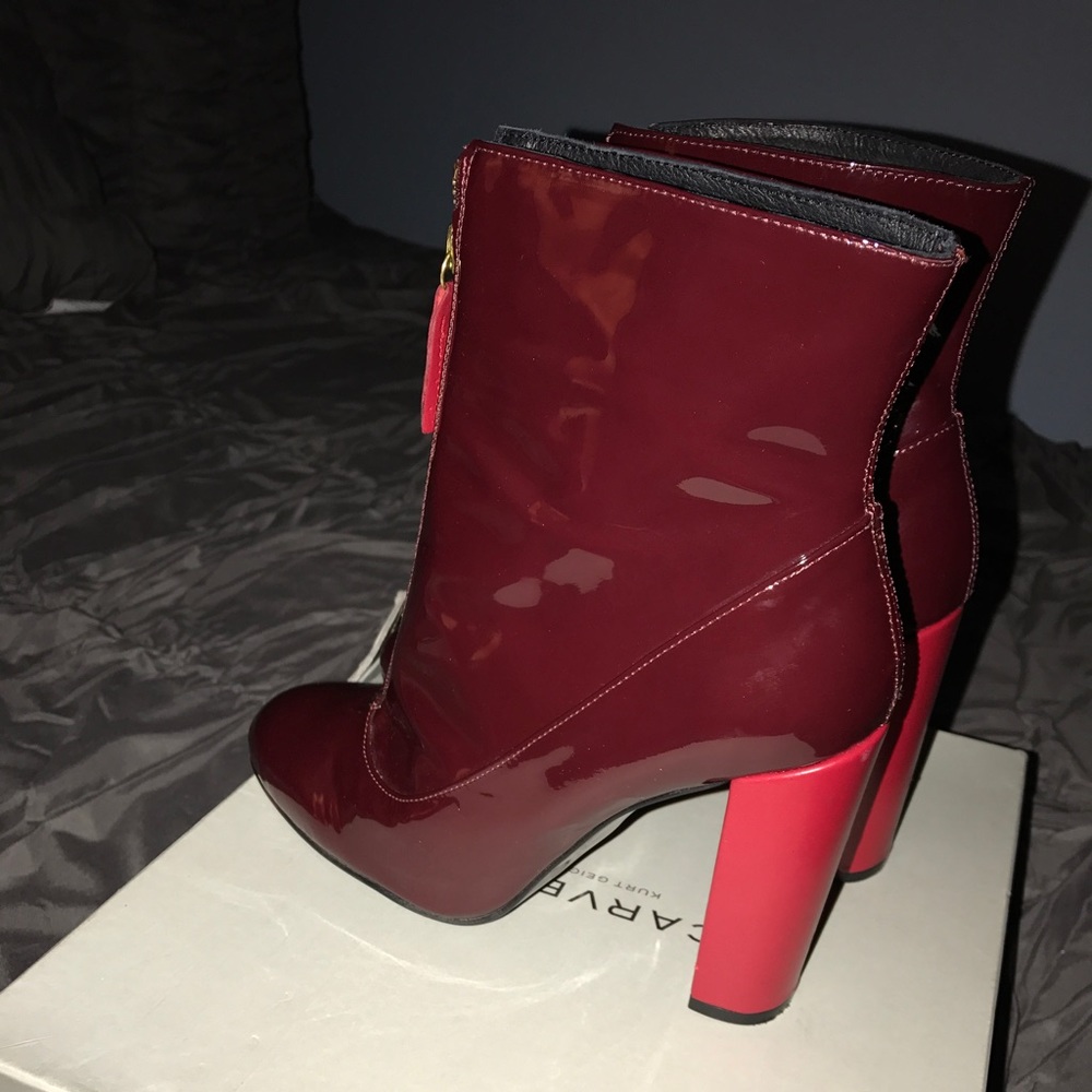 Patent leather boots