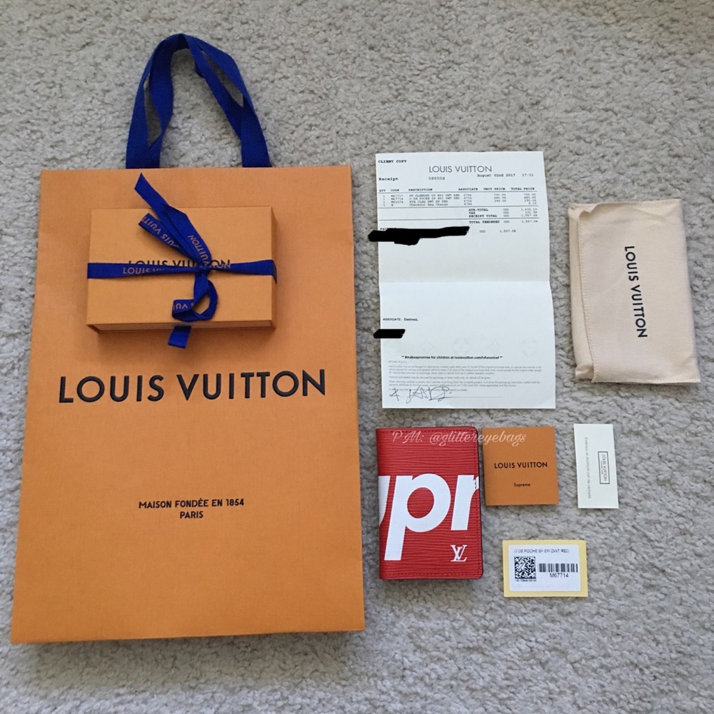 NEW Louis Vuitton x Supreme Epi Pocket Organizer