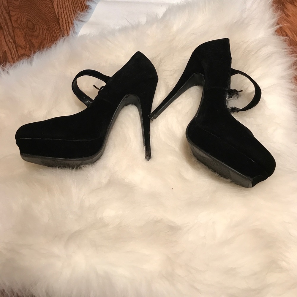 Paprika black suede heels black pumps 7, 7.5,8