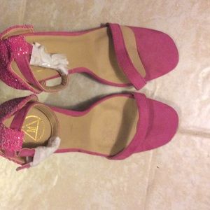 Pink sequence heels