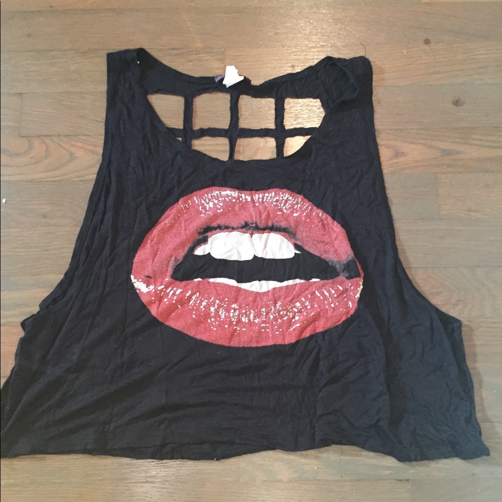 Black tank top
