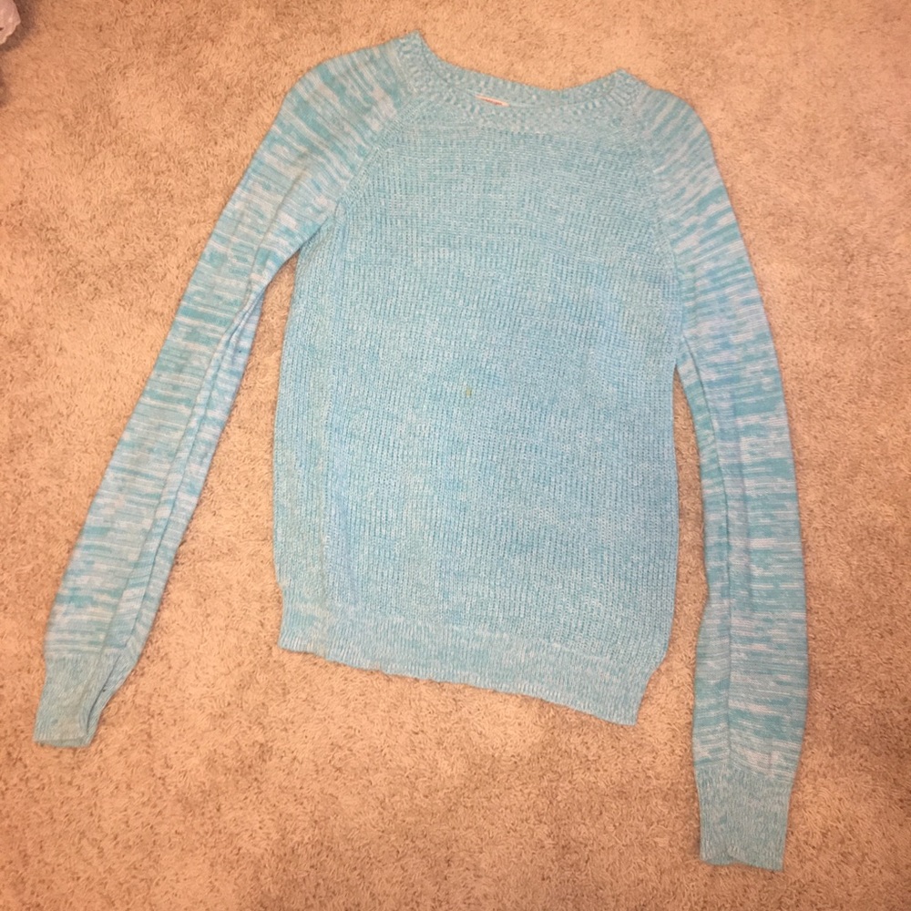 Blue knit sweater