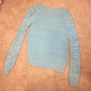 Blue knit sweater