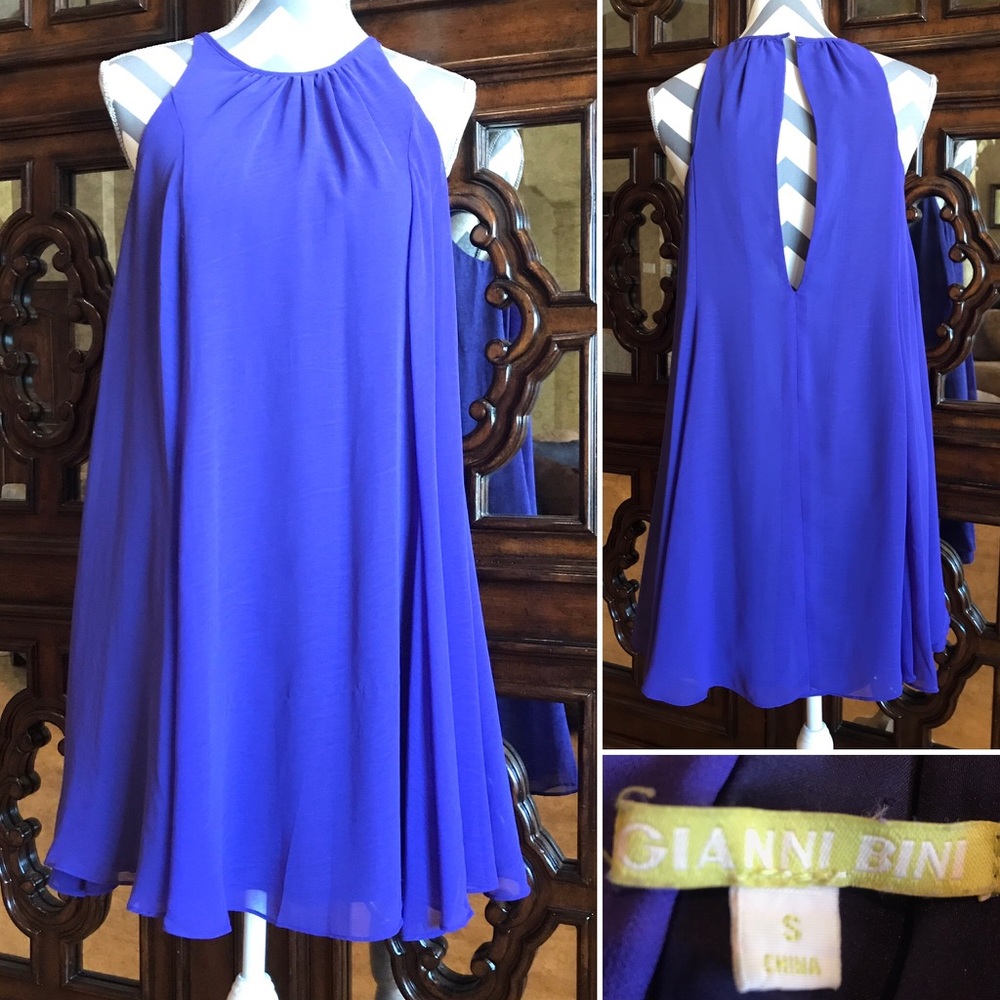 Gianni Bini Cocktail Dress Blue XS