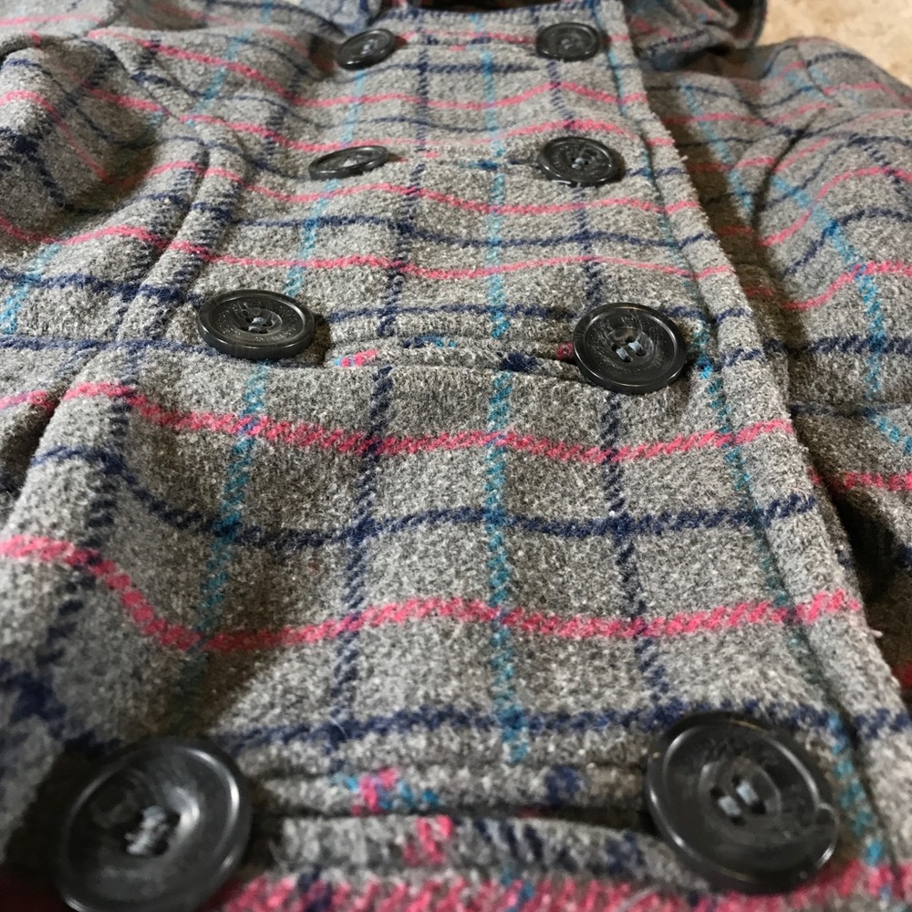 Aropostale Grey Double Button Down Jacket Hoodie - image 2