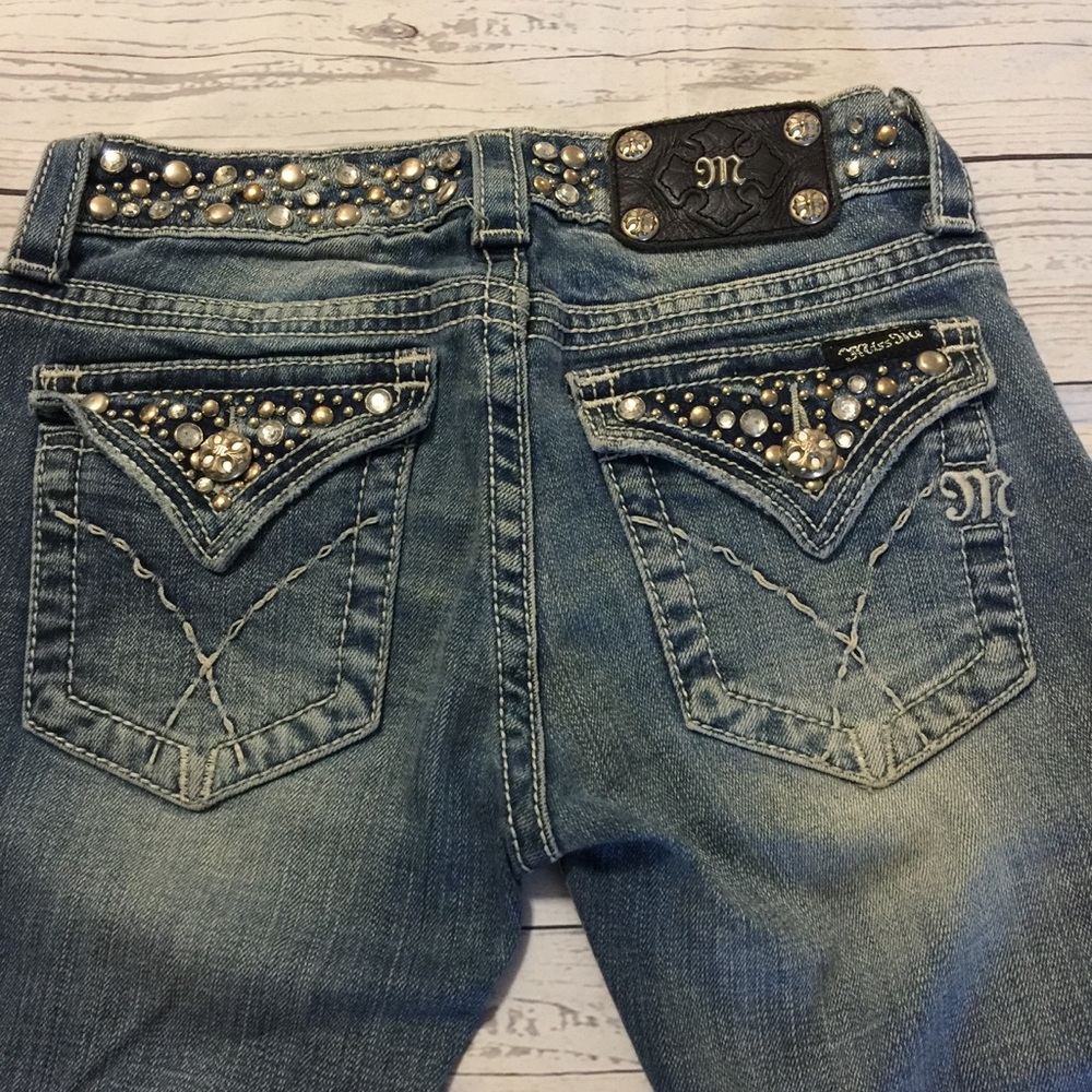 Miss me jeans 26 triangle pocket designer boot