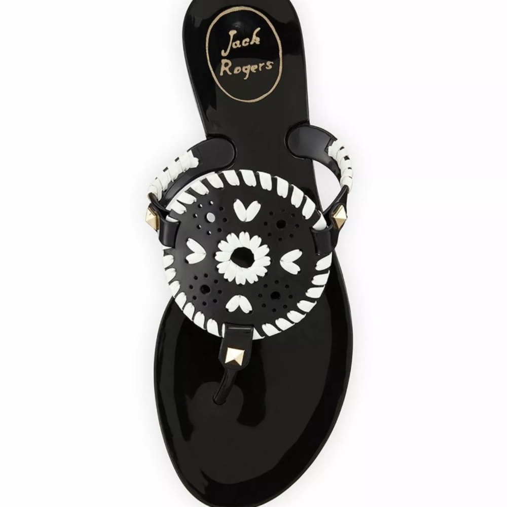 Jack Rogers Black Georgica Jelly Sandals