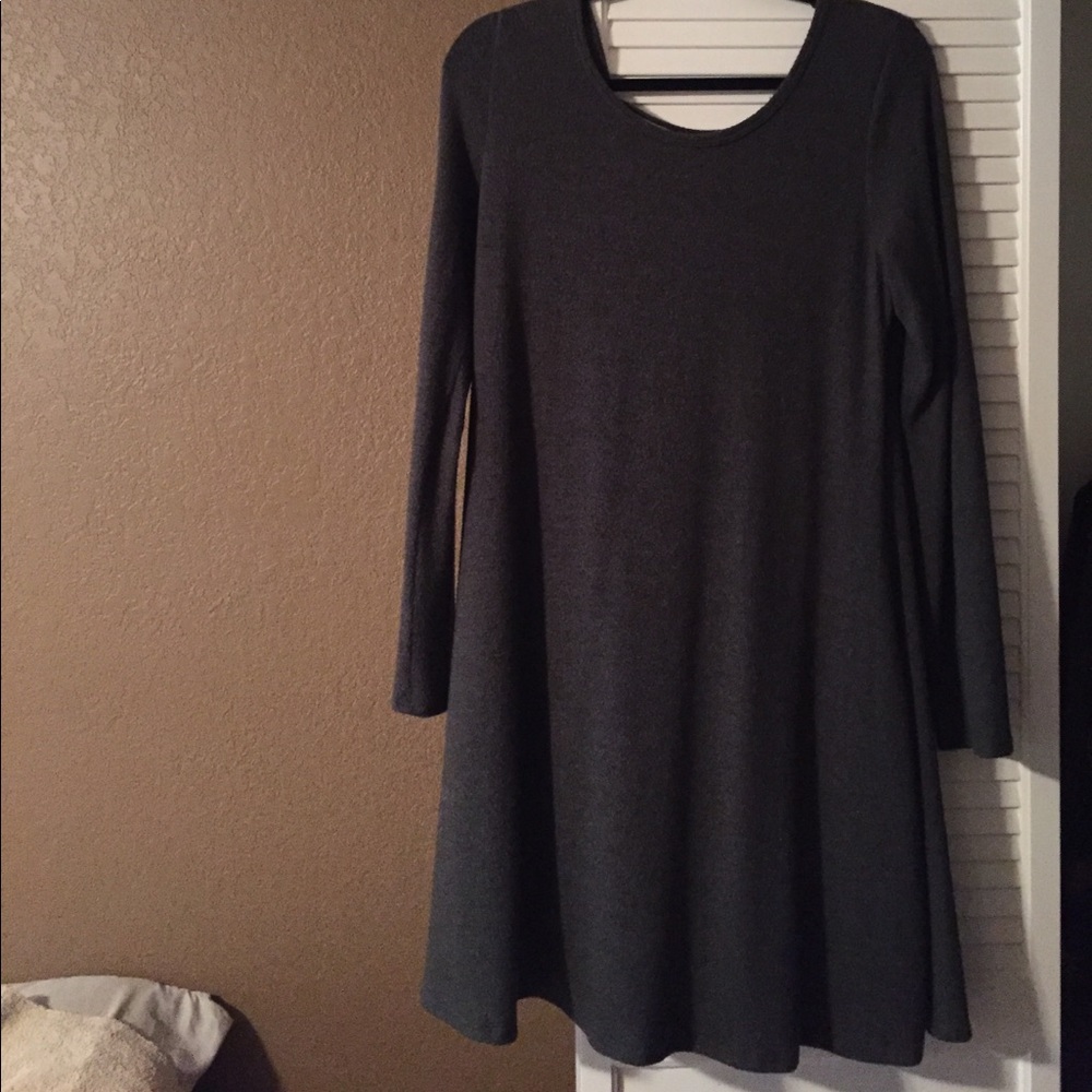 forest green dress with elbow patches