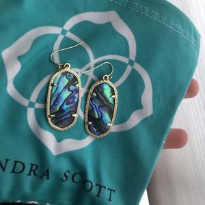 Kendra Scott Elle earrings in Abalone Shell