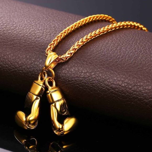 New 18k golden Glove necklace - Picture 1 of 7