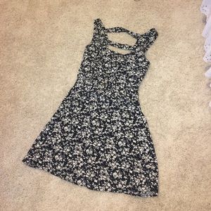 Black and white floral dress