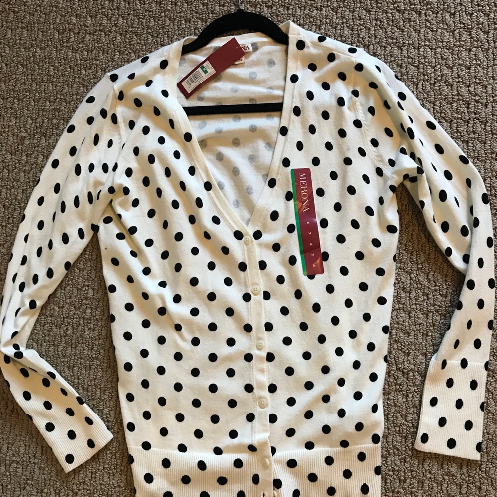 Polka dot cardigan