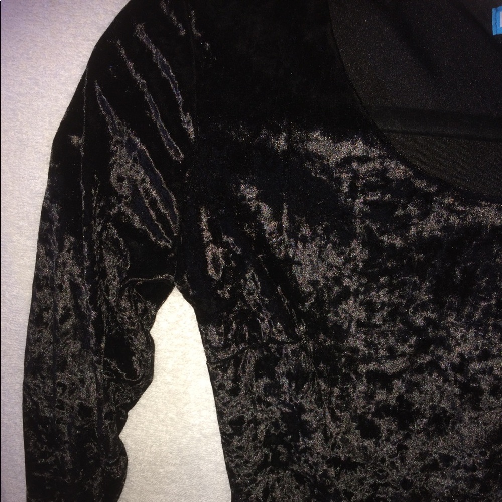 Black velvet swing dress