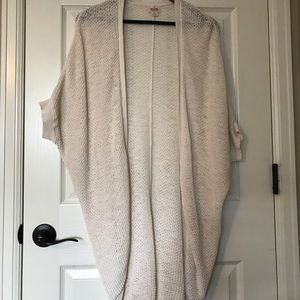 Cream long wrap sweater