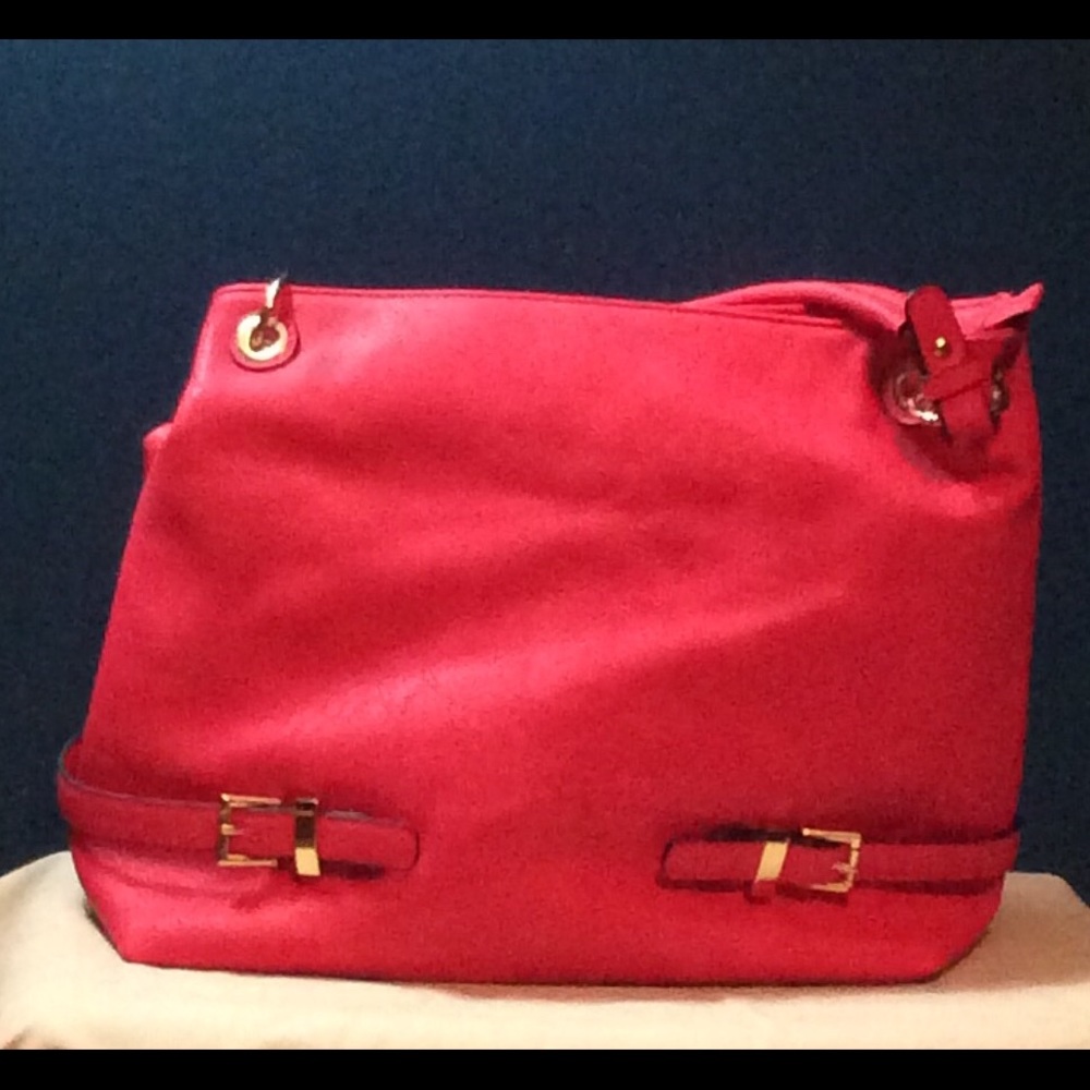 Large pink handbag