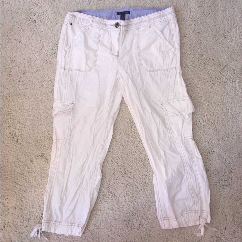 Tommy Hilfiger white cargo pants