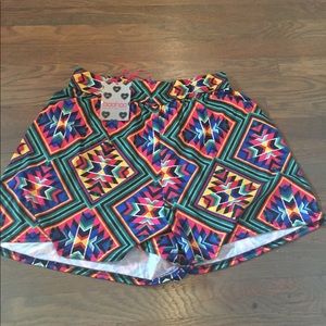 Tribal print shorts