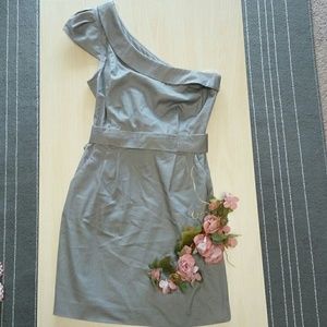 Rubber ducky production one shoulder mini dress