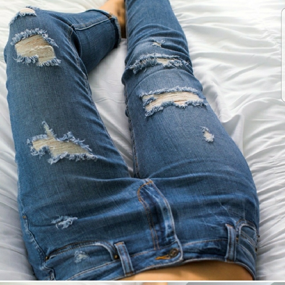 🎉HP 01/02 Soft distressed skinny boyfriend jeans