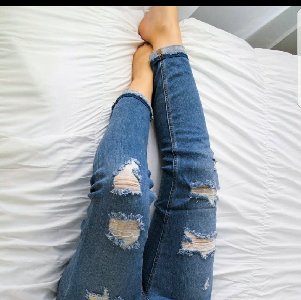 🎉HP 01/02 Soft distressed skinny boyfriend jeans - Picture 2 of 5