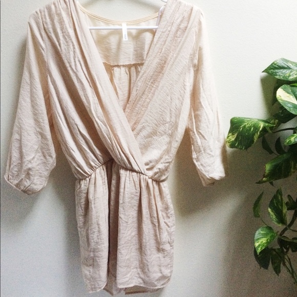 Blush Beige boho Romper - Picture 1 of 8