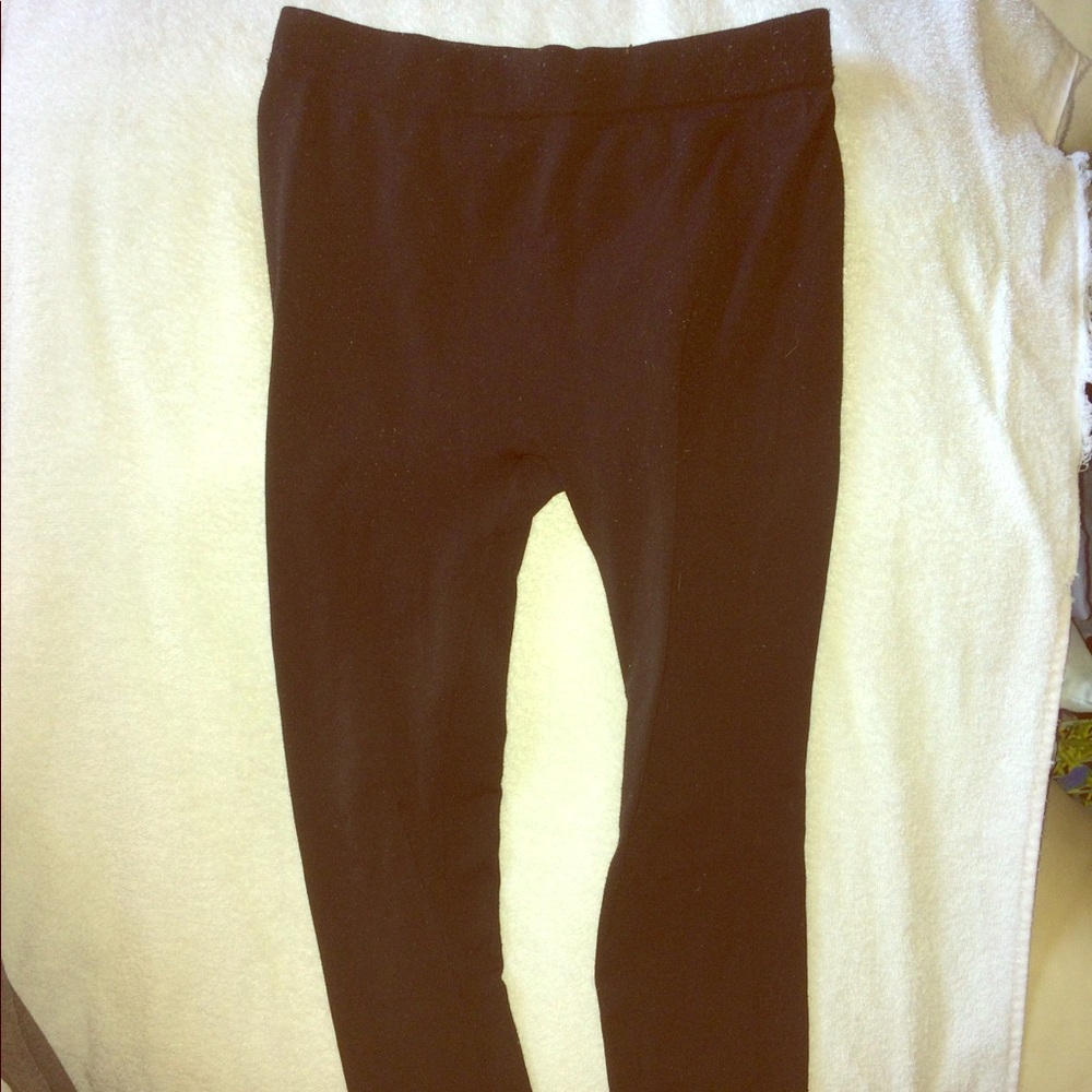 Black fleece lined leggings
