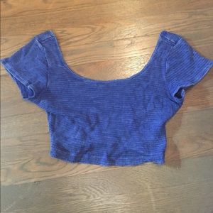 Blue Crop top