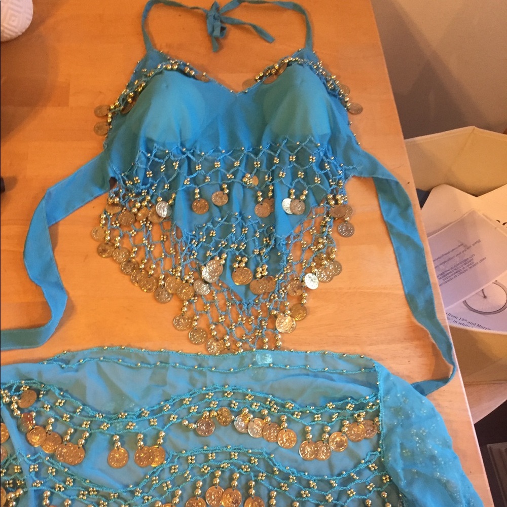 Blue Belly Dancing Outfit