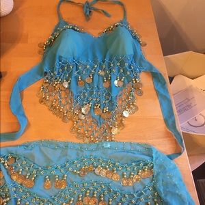 Blue Belly Dancing Outfit