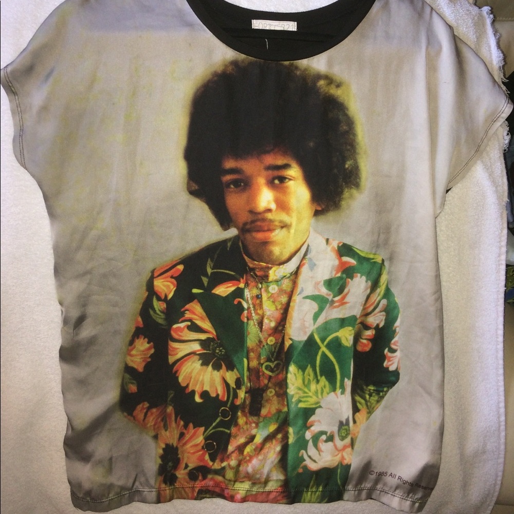 Jimi Hendrix graphic silky tee