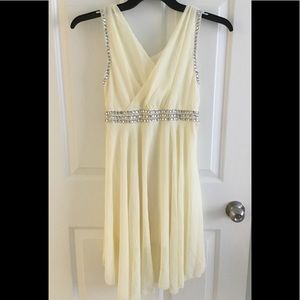Women's white and silver party dress size M