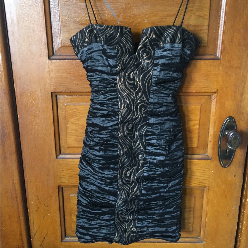 Nicole Miller Ruched Silk Dress