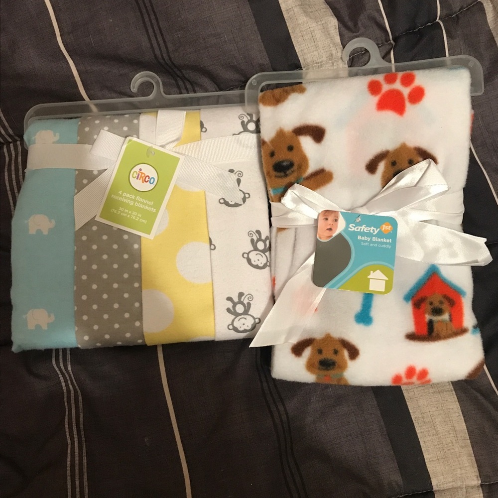 5 BNWT baby blankets