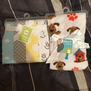 5 BNWT baby blankets