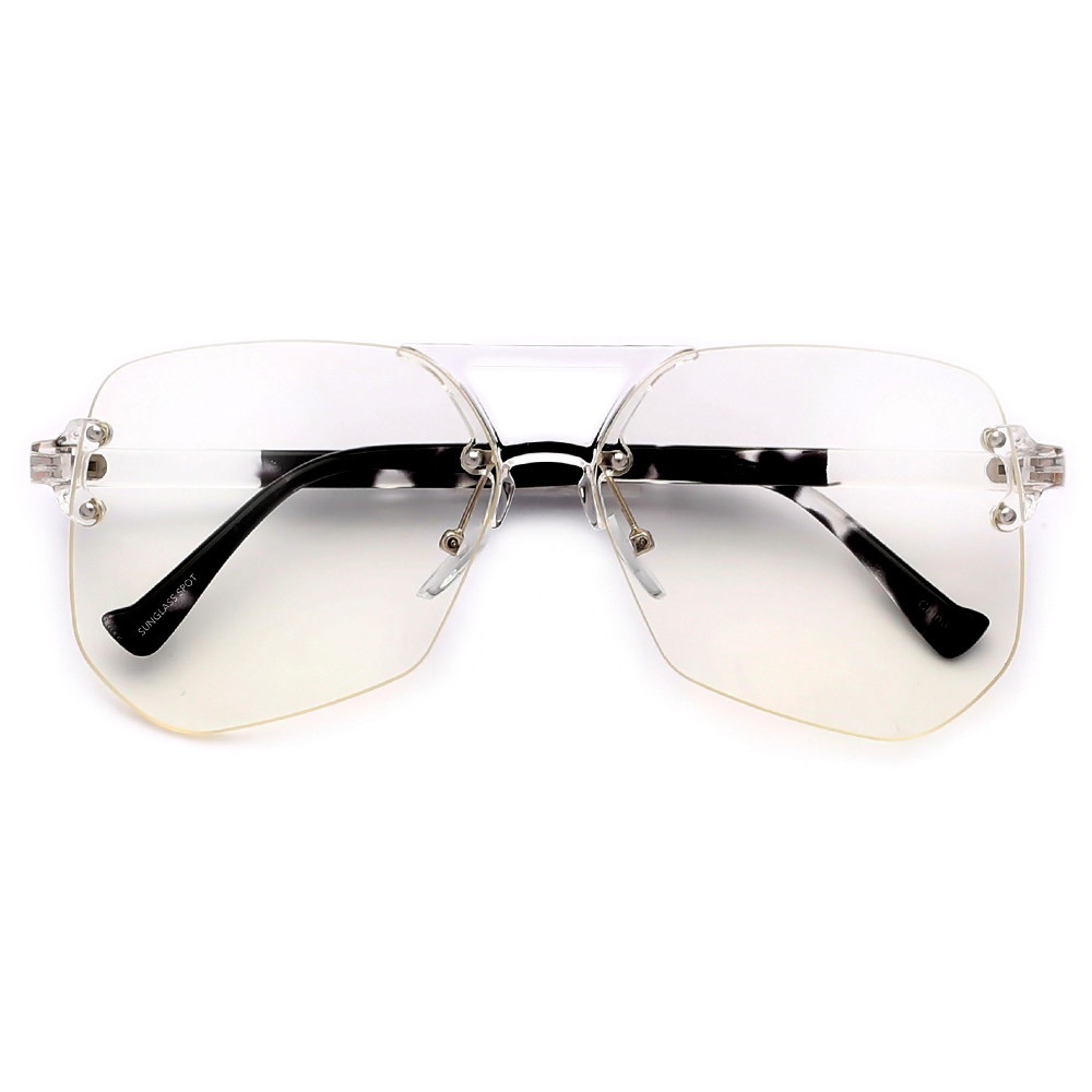 Clear aviator sunglasses