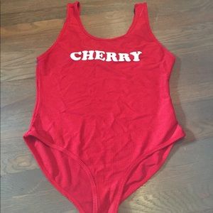 Forever 21 - Red “Cherry” Bodysuit