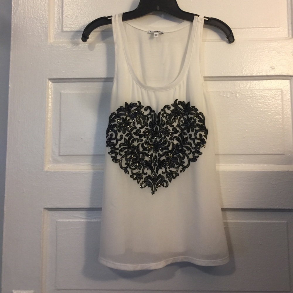 Sequin heart tank