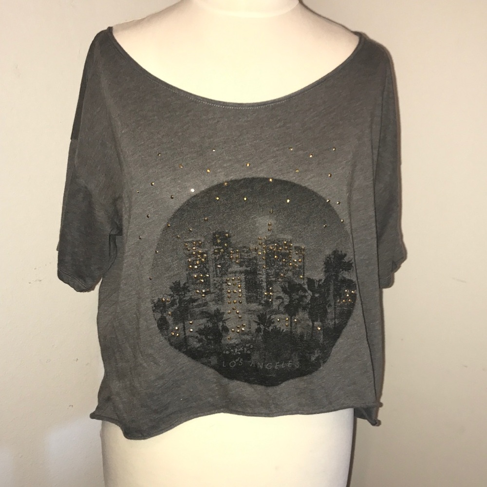 Graphic Flowy Crop Top