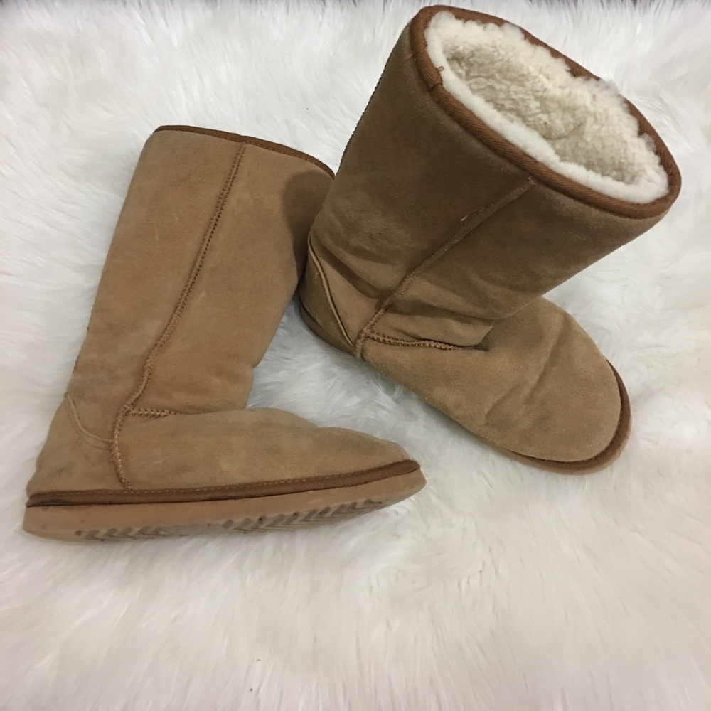 Tan Fur-Lined Winter Boots
