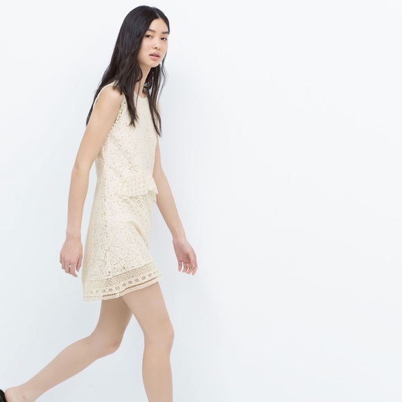 NWT Zara Crochet Combined Dress in Small - Picture 2 of 3